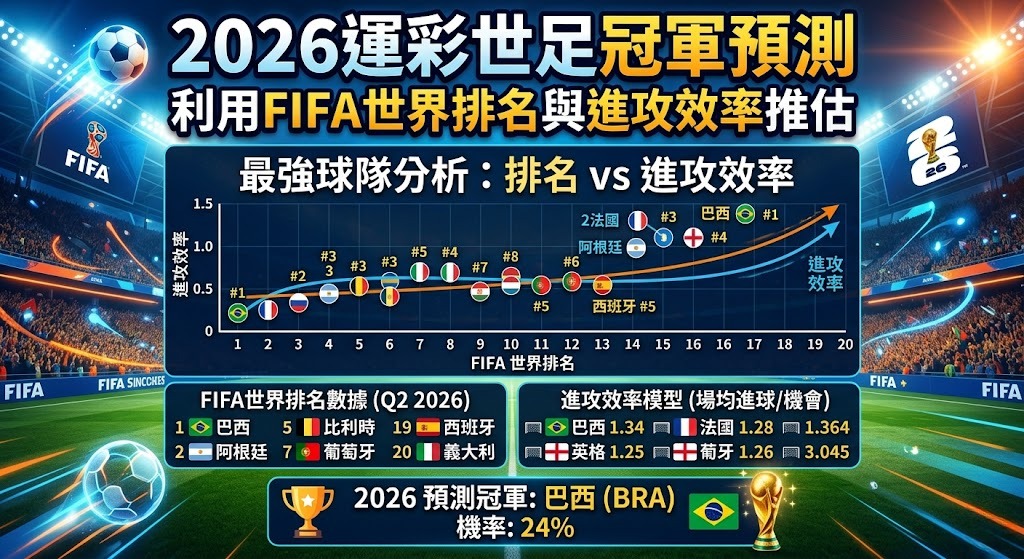 利用FIFA世界排名與進攻效率推估
