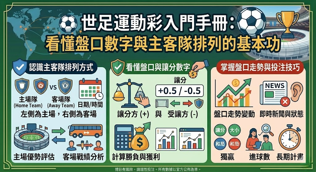 看懂盤口數字與主客隊排列的基本功 看懂盤口數字與主客隊排列的基本功