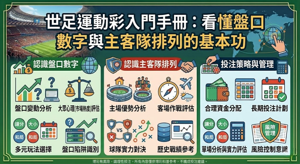 看懂盤口數字與主客隊排列的基本功 看懂盤口數字與主客隊排列的基本功